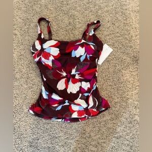 Athleta Square Neck Tankini Top NWT 36D/DD